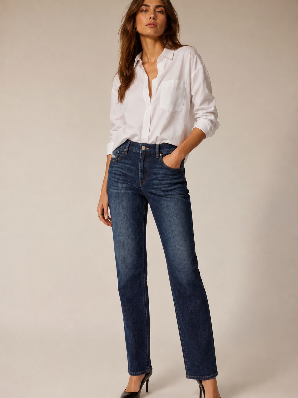 Chico’s The Slimming Girlfriend Ankle Jeans Dark Wash Stretch Denim 14